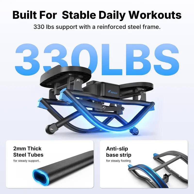 Merach Rocking Stepper Ski Machine with 3D Motion Stepper Design Side Sepper Machine for Home Workout - 330 Lbs Capacity, Compact & Space-Saving Design, Built-In Counter Backtoschool