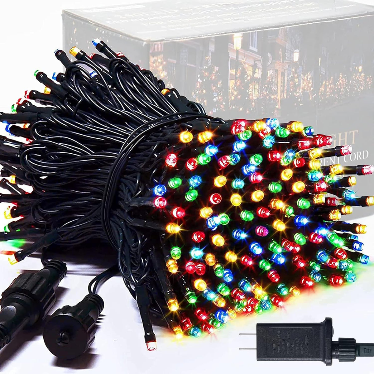 250 LED Christmas Tree Lights, 91.5Ft Multicolor Lights