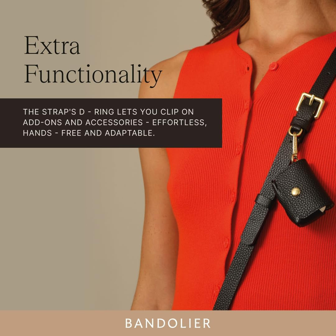 Remi Leather Crossbody Phone Case Iphone 17 Pro Max - Black/Gld