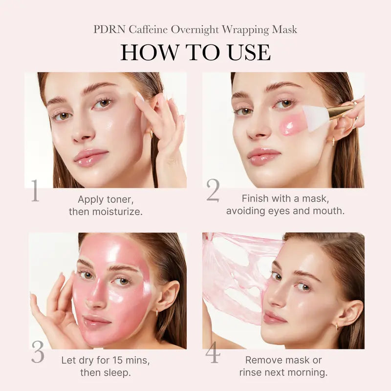 [Medicube] PDRN Pink Caffeine Overnight Wrapping Mask : SLEEP, SHED, and GLOW!