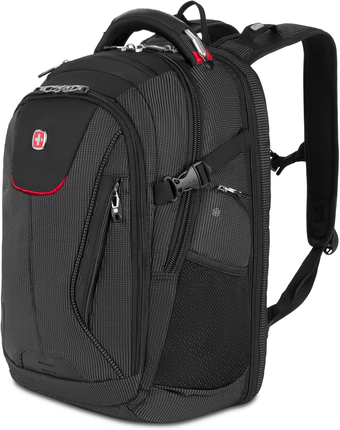 Travel Tech Elite Laptop Backpack – Fits Laptops up to 16” – Scansmart Tsa-Friendly Backpack with USB Port, Shoe Compartment & Organizer Pockets – Black Dot