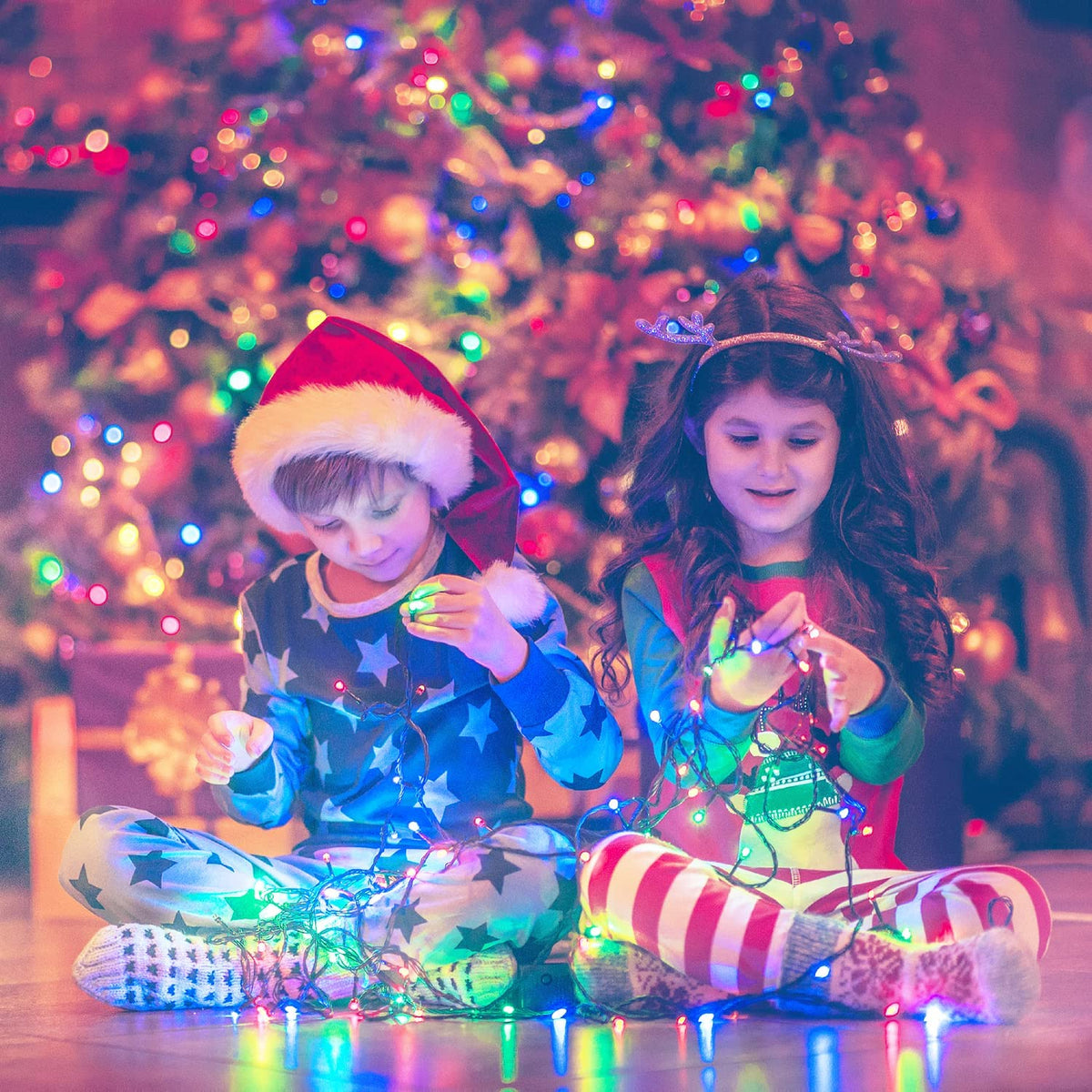 250 LED Christmas Tree Lights, 91.5Ft Multicolor Lights