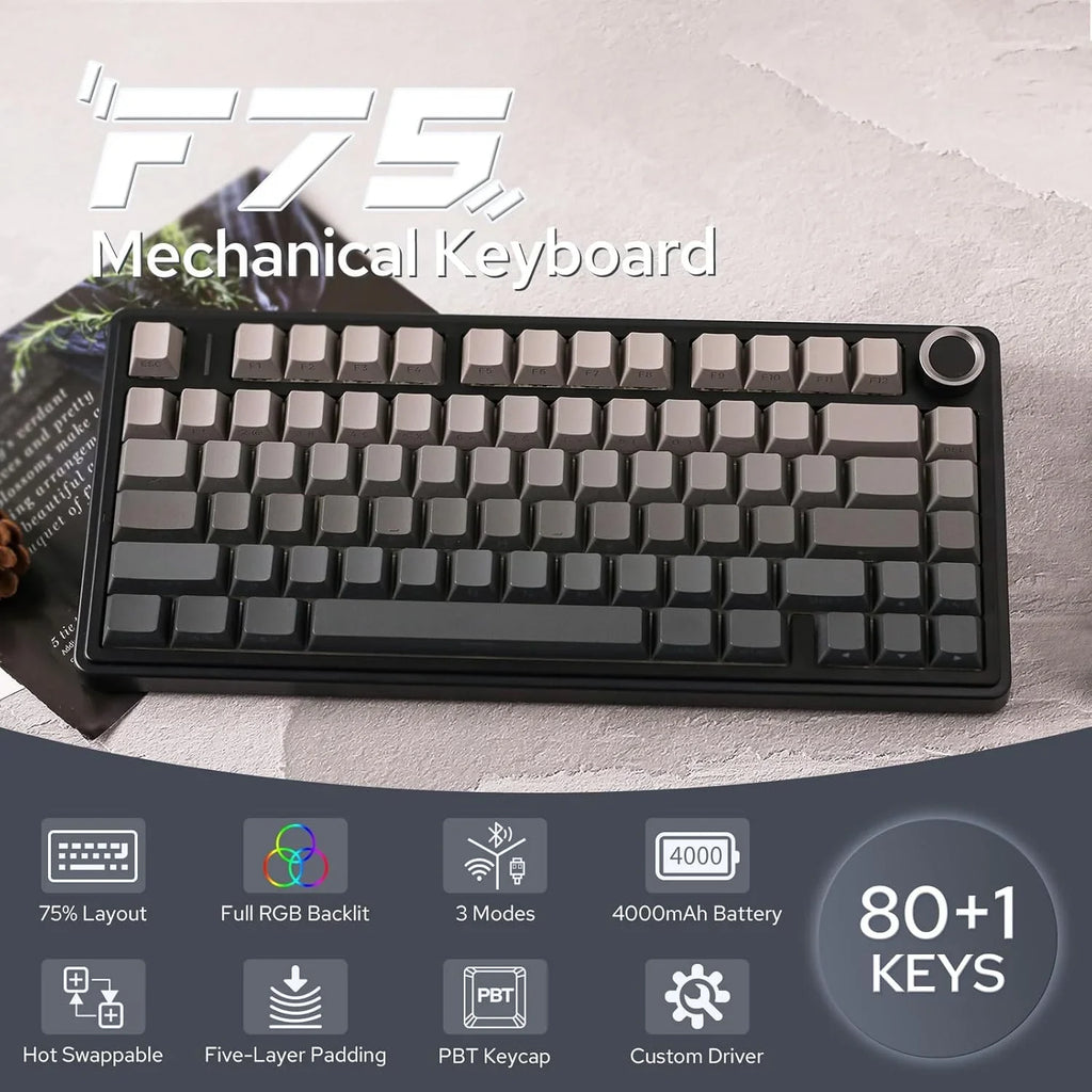 F75 Pro Gasket Mounted Wireless Gaming Mechanical Keyboard