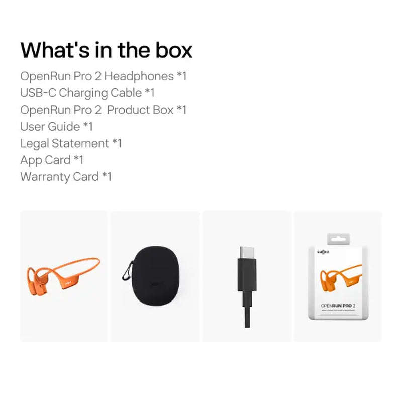 SHOKZ Openrun Pro 2 Bone Conduction Bluetooth Sport Headphones；Dualpitch Premium Sound；Open Ear Awareness; Smart Mic; IP55; 12H Battery; Running/Cycling/Hiking