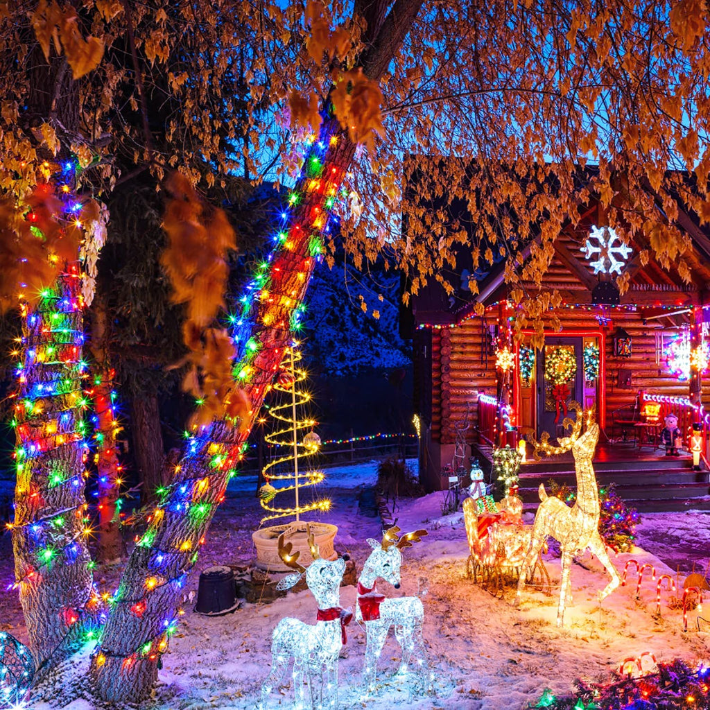 250 LED Christmas Tree Lights, 91.5Ft Multicolor Lights