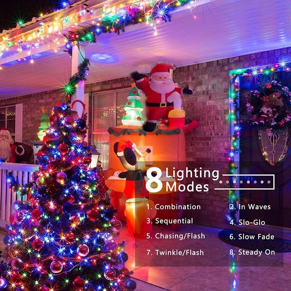 250 LED Christmas Tree Lights, 91.5Ft Multicolor Lights