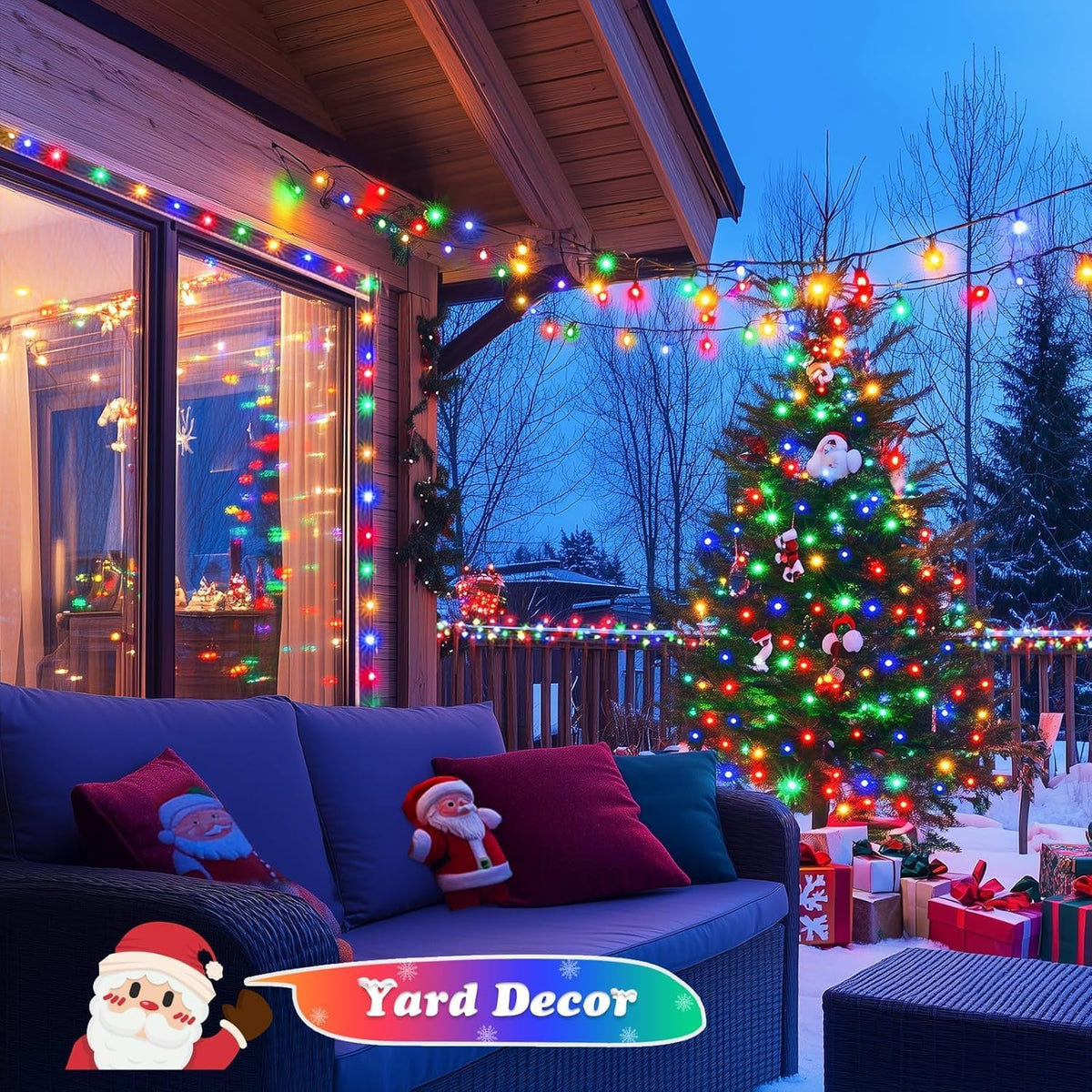 250 LED Christmas Tree Lights, 91.5Ft Multicolor Lights